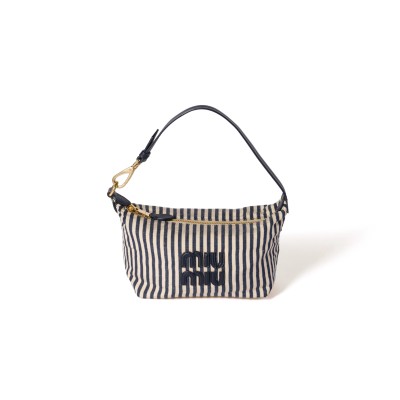 MIU MIU JACQUARD FABRIC POUCH WITH LOGO 5NE841 (18.5*14*10cm)